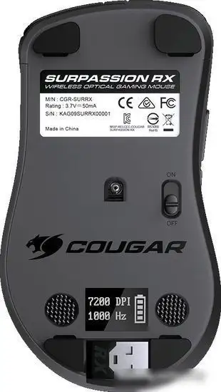 Игровая мышь Cougar Surpassion RX (черный) – фото товара
