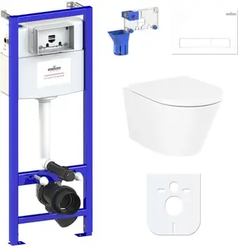 Унитаз Lavinia Boho Relfix Biore Rimless 7 в 1 87040097 (белый пластик) - изображение в каталоге