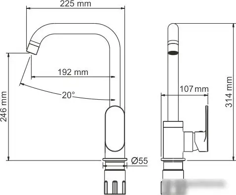 Смеситель Wasserkraft Elbe A7407 - фото товара