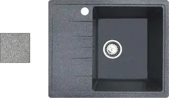 Кухонная мойка БелЭворс Mila R (серый, без сифона) - изображение в каталоге
