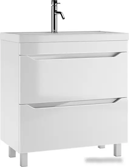 Айсберг Тумба под умывальник Bazis 80 Ева В2 DA5908T с двумя ящиками – фото товара