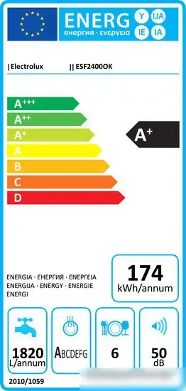 Посудомоечная машина Electrolux ESF2400OK - фото товара