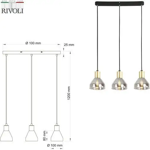Подвесная люстра Rivoli Kassandra 3118-303 Б0054679 – фото товара