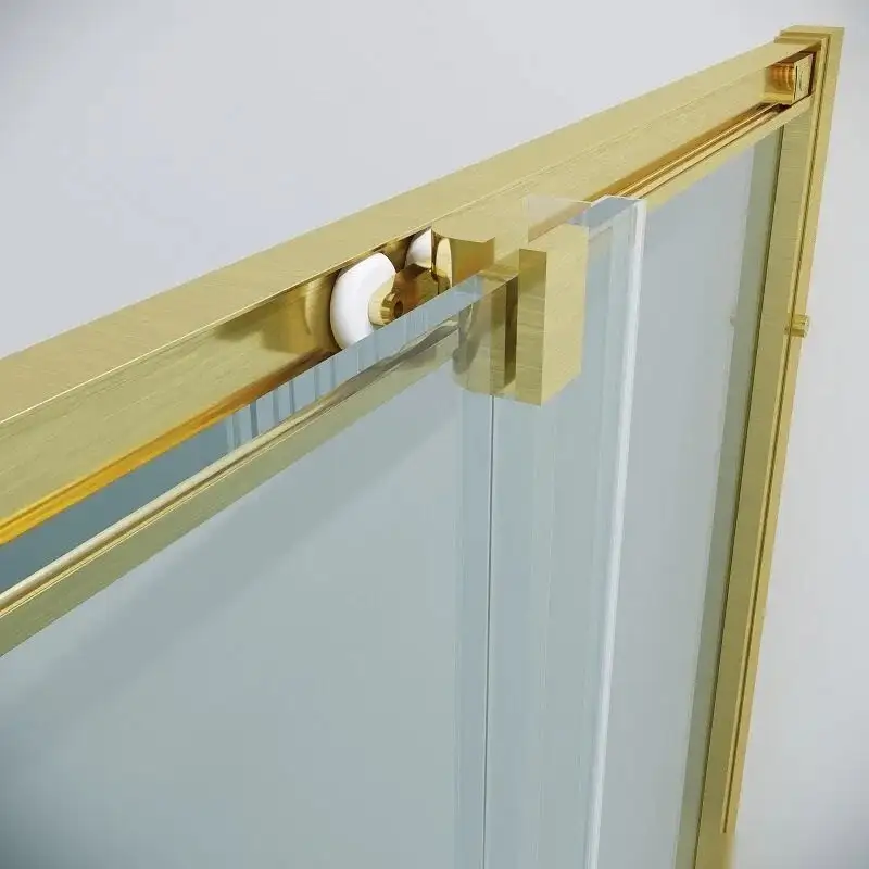 Душевой уголок Grossman Cosmo 100x100x195 300.K33.02.1010.32.00 (золото сатин/прозрачное стекло) - фото товара