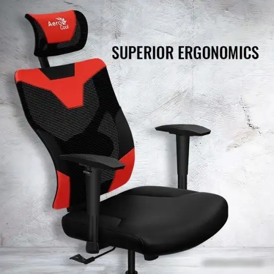 Кресло AeroCool Guardian (черный/красный) – фото товара