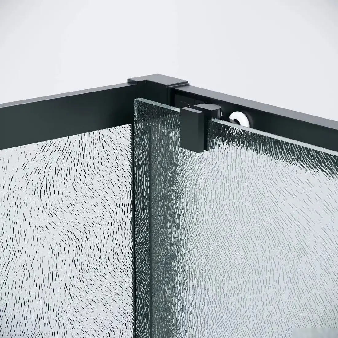 Душевая стенка Grossman Cosmo 100х195 200.K33.02.100.21.02 (черный матовый/стекло шиншилла) - фото товара