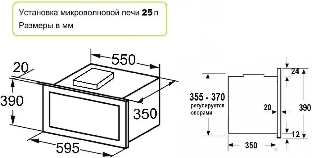 Микроволновая печь Schtoff NM 25 TG Nano Matte Black – фото товара
