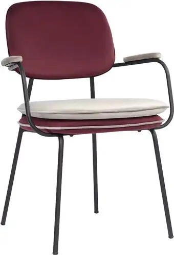 Стул с подлокотниками Bergenson Bjorn Pea BB0000697 (бордовый/бежевый) – изображение в каталоге