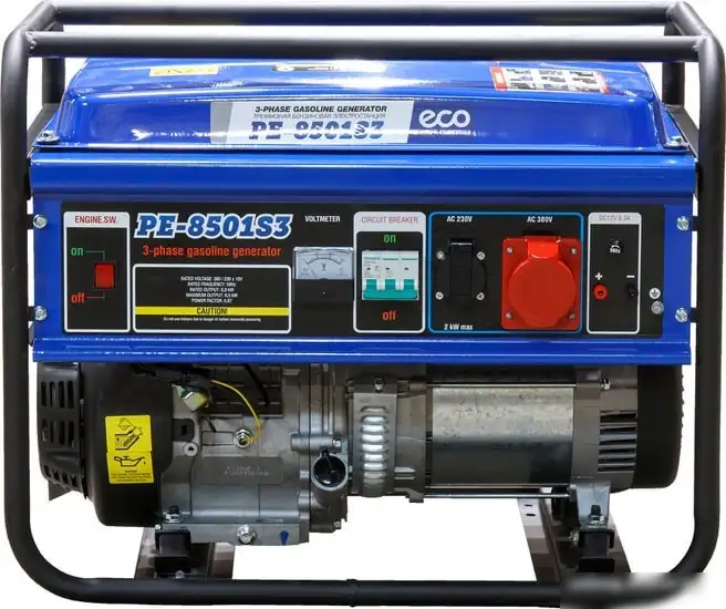 Бензиновый генератор ECO PE-8501S3 – фото товара