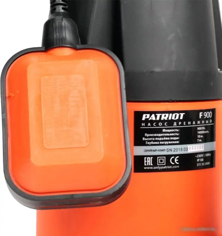 Дренажный насос Patriot F900 - фото товара
