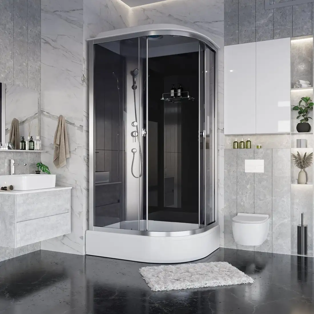 Душевая кабина Niagara Eco E120/80/26L/TN 120x80x215 - фото товара