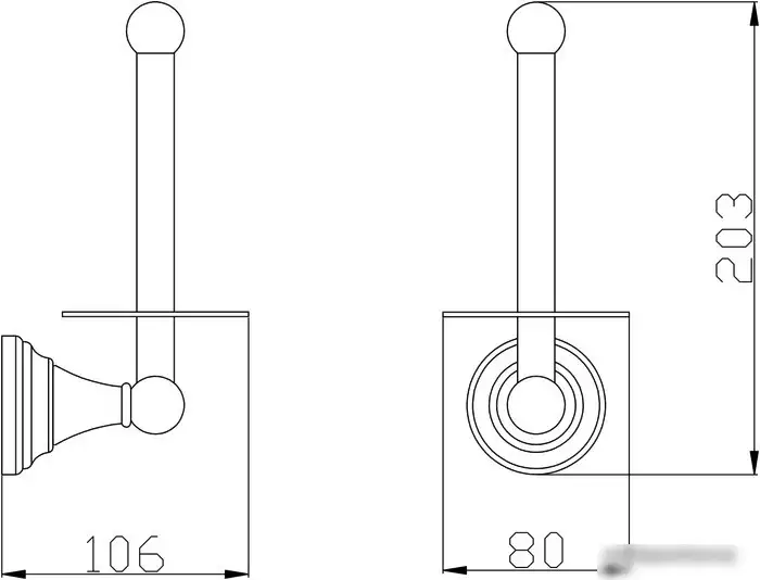 Держатель для туалетной бумаги Slezak RAV Морава MKA0402SM (бронзовый) – фото товара