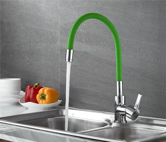 Смеситель Ledeme H98 L4898-5 (зеленый/хром) - фото товара