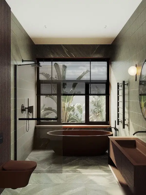 Душевая стенка MaybahGlass 69x195 MGD-702-6ш (бронзовое стекло/черный) - фото товара