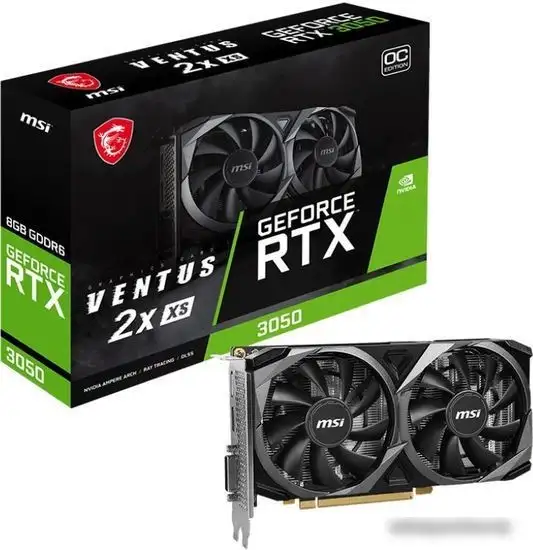 Видеокарта MSI GeForce RTX 3050 Ventus 2X XS 8G OC – фото товара