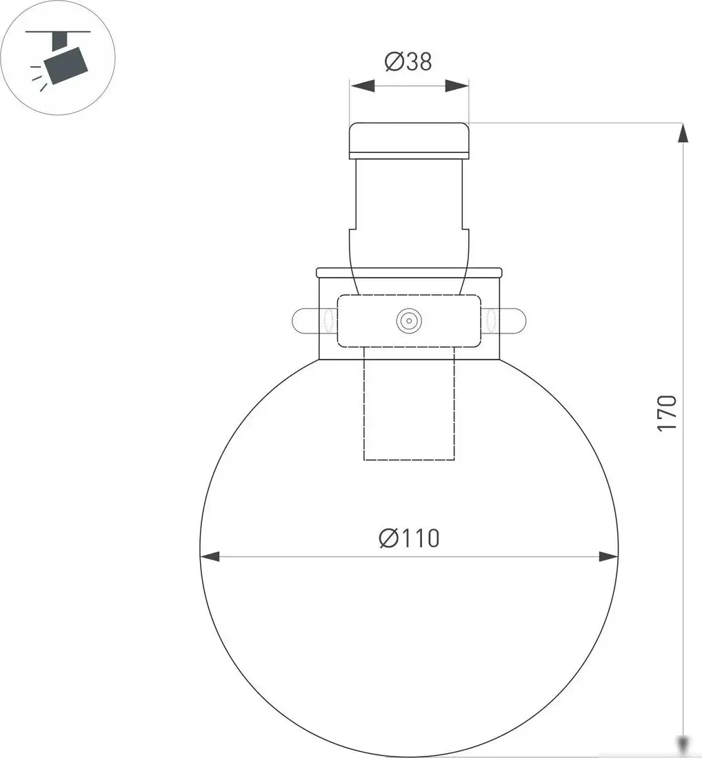 Трековый светильник Arlight ART-APRIORI-ZORB-С-R110-5W Warm3000 OG 85deg 053991 – фото товара