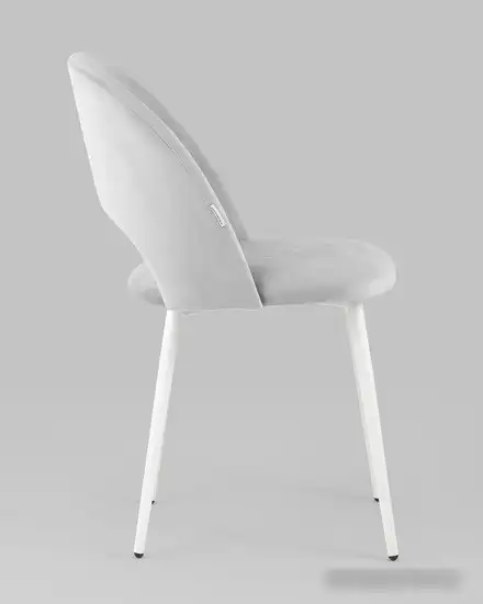 Стул Stool Group Меган AV 415-H09-02(P) (велюр светло-серый/белые ножки) – фото товара
