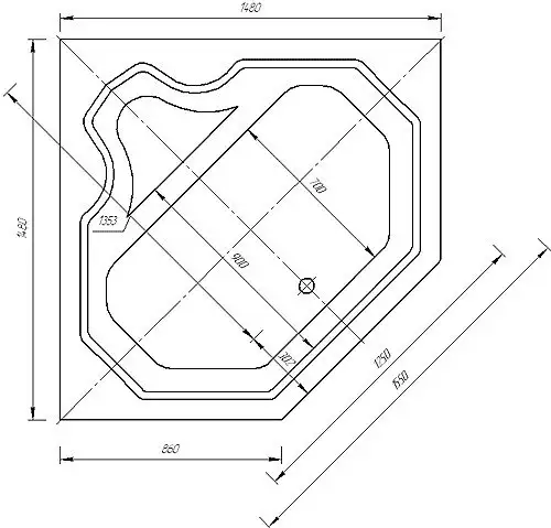 Ванна Aquatek Лира 148x148 - фото товара
