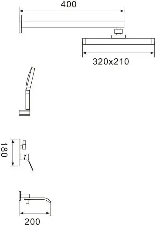 Душевая система Shevanik S4035C - фото товара