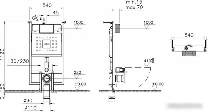 Инсталляция для унитаза Vitra V-Fix Core 738-5800-01 - фото товара
