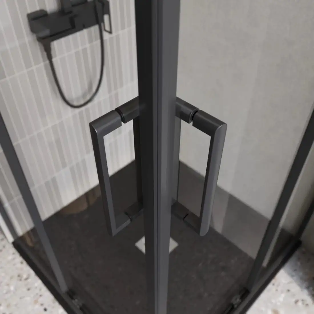 Душевой уголок BelBagno LUCE-A-2-90-C-NERO - фото товара