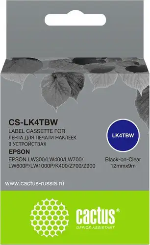 Картридж CACTUS CS-LK4TBW (аналог Epson LK4TBW) – изображение в каталоге