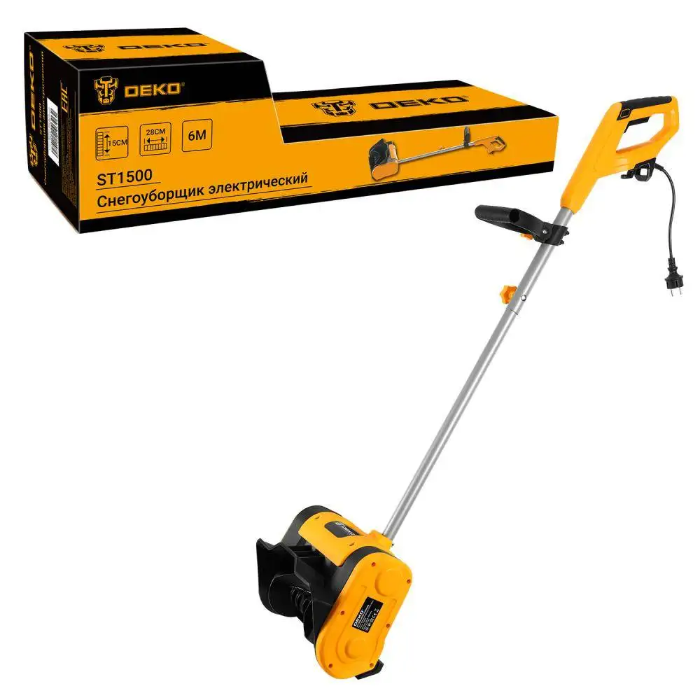 Снегоуборщик электрический DEKO ST1500 – подробное фото Снегоуборщик электрический DEKO ST1500 – фото товара