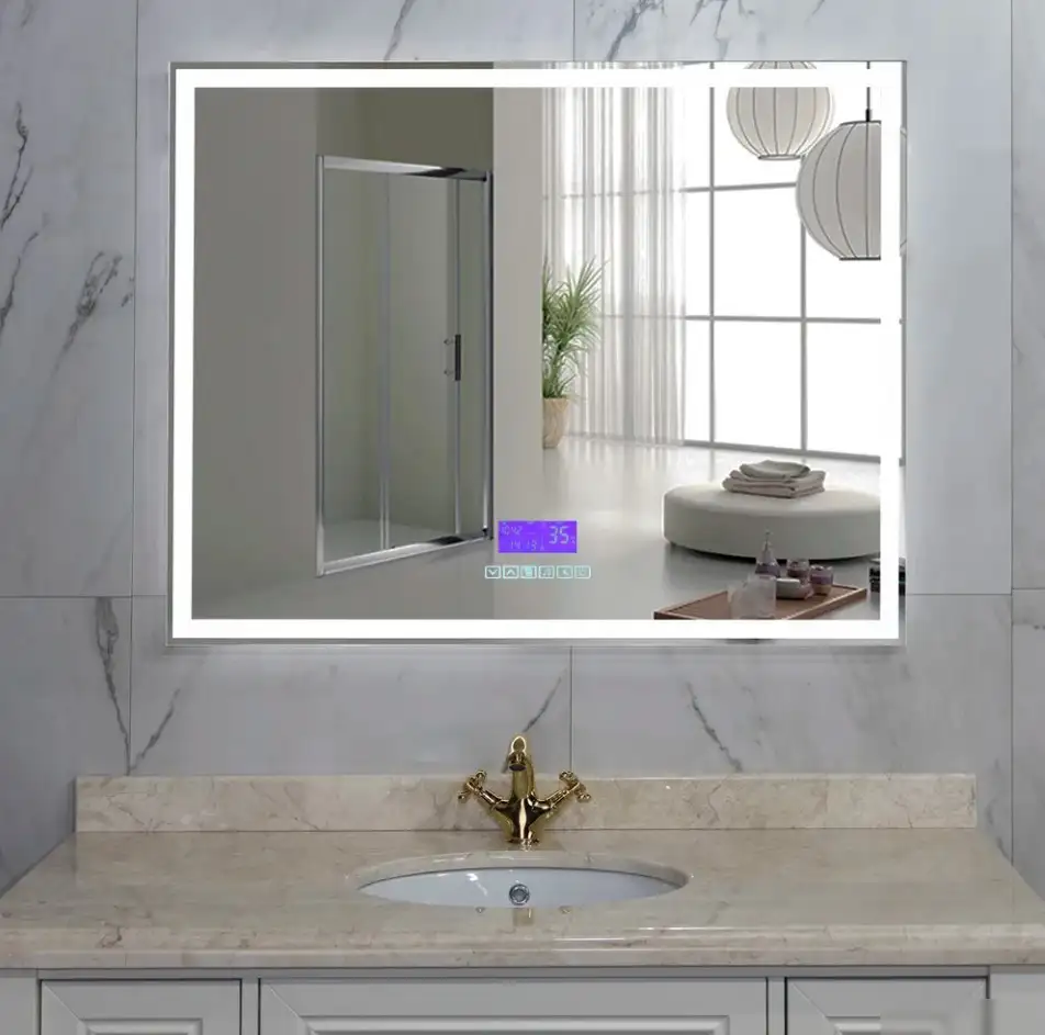 Пекам Зеркало Greta 100x80 greta-100x80M (с подсветкой, с многофункциональной панелью) – фото товара