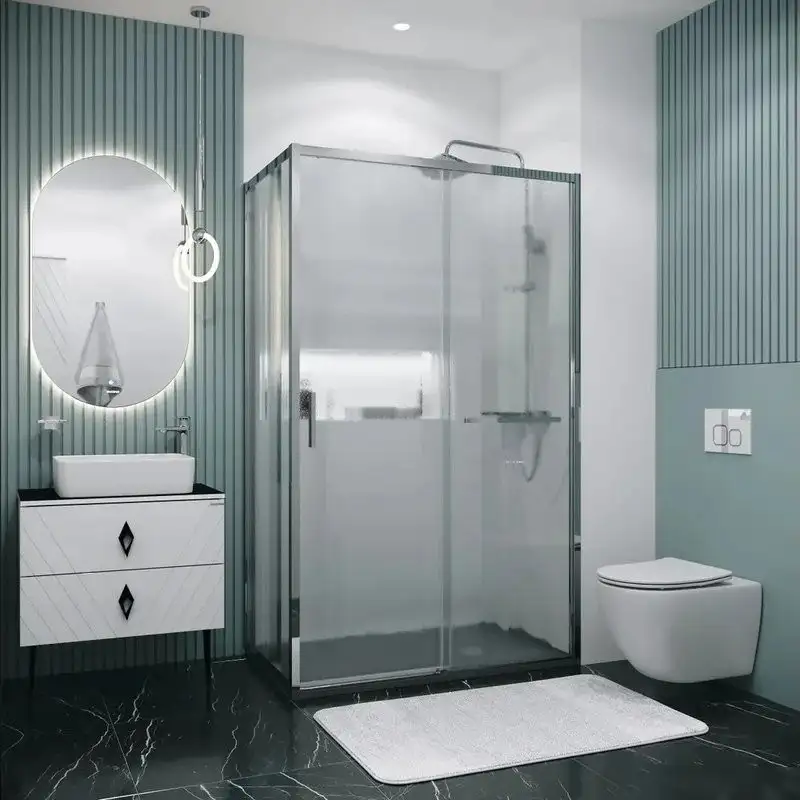 Душевая стенка Grossman Style 80x195 200.K33.05.80.10.02 (хром, стекло шиншилла) - фото товара