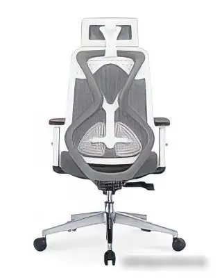 Кресло Norden Имидж Gray 2 YS-0817H(FY+FY)W (белый пластик/серая ткань) – фото товара