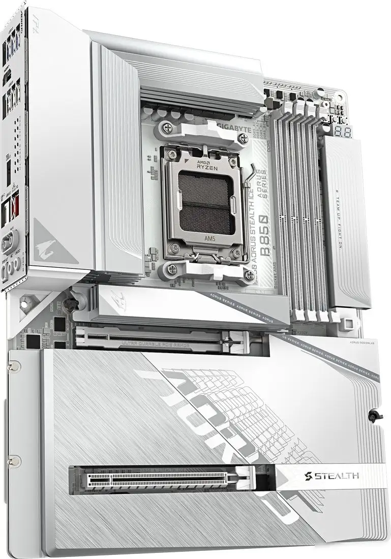 Материнская плата Gigabyte B850 Aorus Stealth Ice – фото товара
