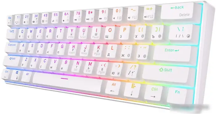 Клавиатура Royal Kludge RK61 RGB (белый, RK Red) – фото товара