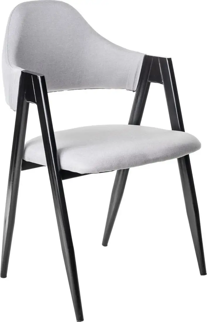 Стул с подлокотниками Mio Tesoro Луна DC-048A (серый/черный) – фото товара