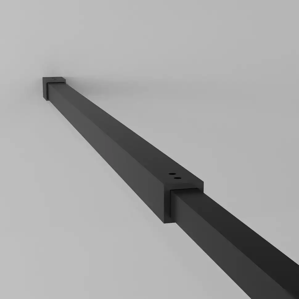 Душевая стенка Niagara NG-680-90 BLACK 90x195 (черный матовый/прозрачное стекло с рисунком) - фото товара