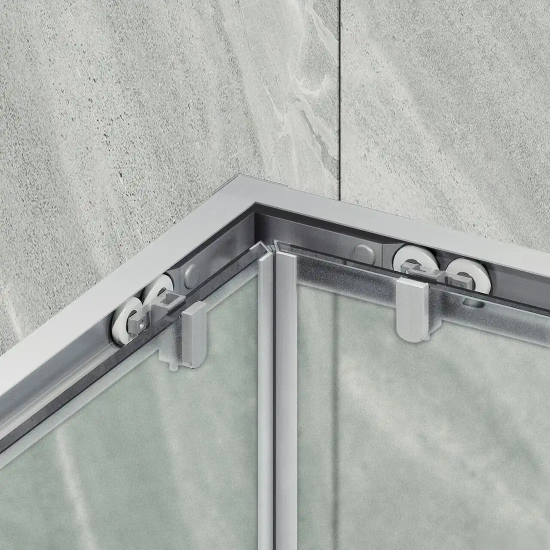 Душевой уголок MaybahGlass MGY-1327-5 (сатин стекло/хром матовый) - фото товара