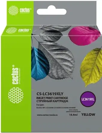 Картридж CACTUS CS-LC3619XLY (аналог Brother LC3619XLY) – изображение в каталоге