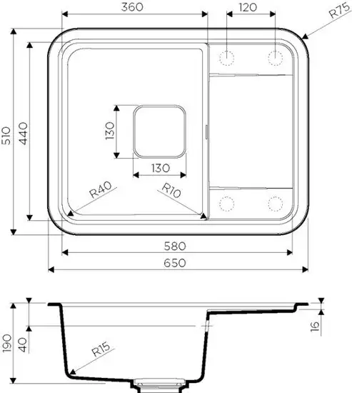 Кухонная мойка Omoikiri Tasogare 65-GR (серый) - фото товара