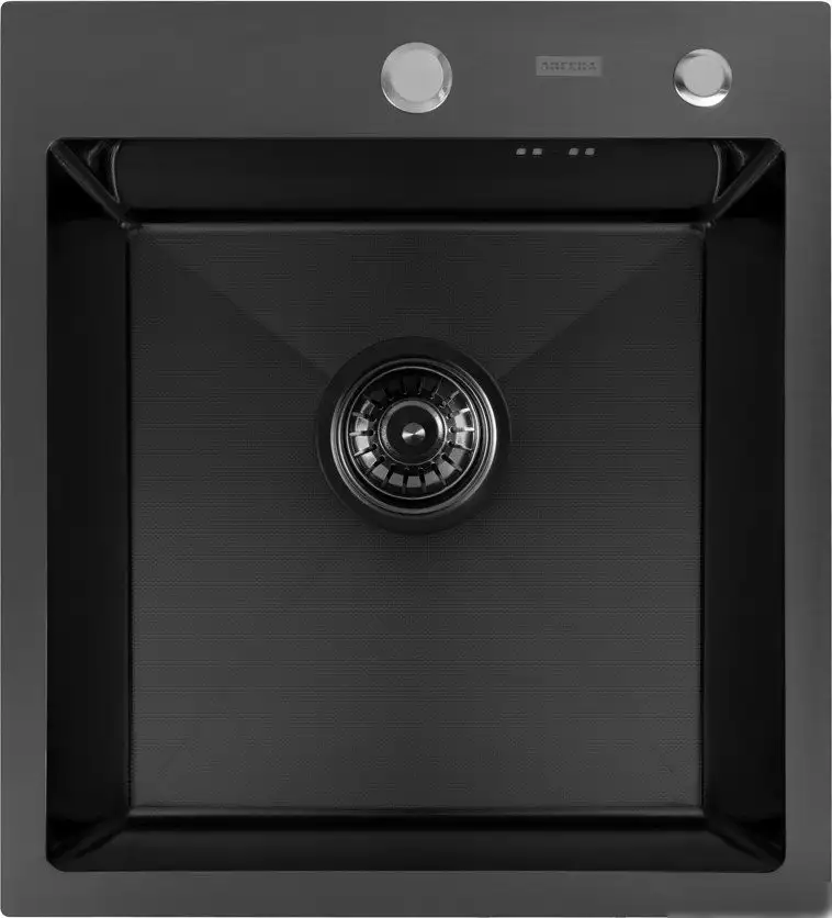 Кухонная мойка ARFEKA ECO AR 450*500 BLACK PVD NANO DECOR MILLET GRAINS - фото товара