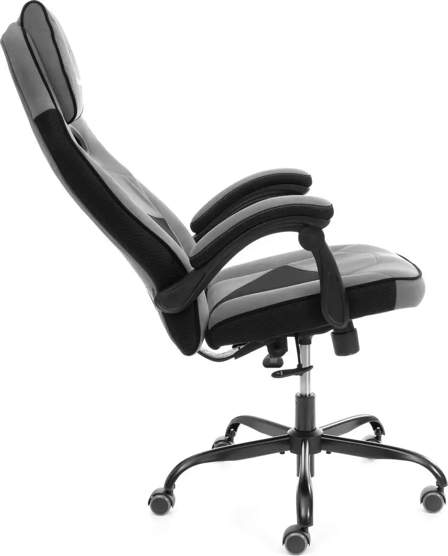 Игровое (геймерское) кресло TetChair Arena metalBL (велюр, серый/черный, 29/35) – фото товара