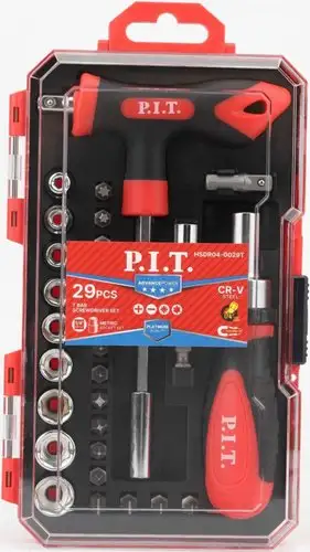 Набор отвертка с битами и головками P.I.T. Advance HSDR04-0029T (29 предметов) – изображение в каталоге