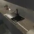 Кухонная мойка GranFest Quadro 780L (черный) - фото товара