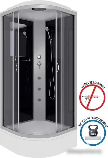 Душевая кабина Niagara NG-3502-14F 100x100 (тонированное стекло) - фото товара