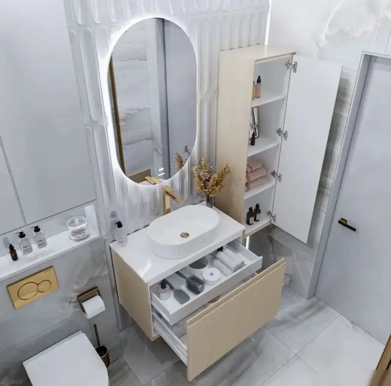 Grossman Шкаф-полупенал для ванной Кристалл-35 303544 – фото товара