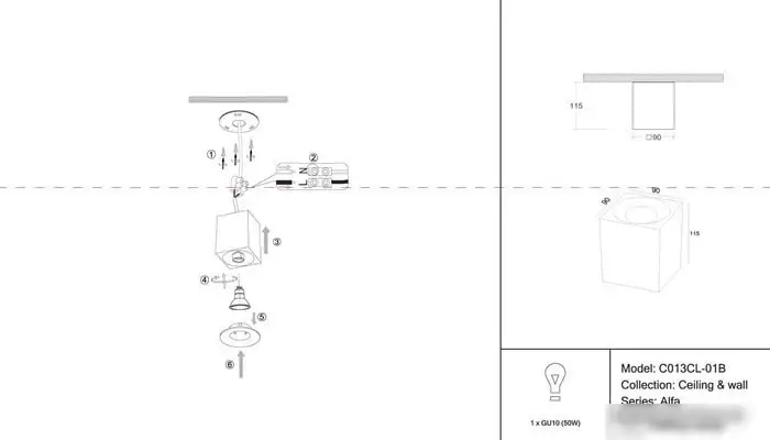 Точечный светильник Maytoni Alfa C013CL-01B – фото товара