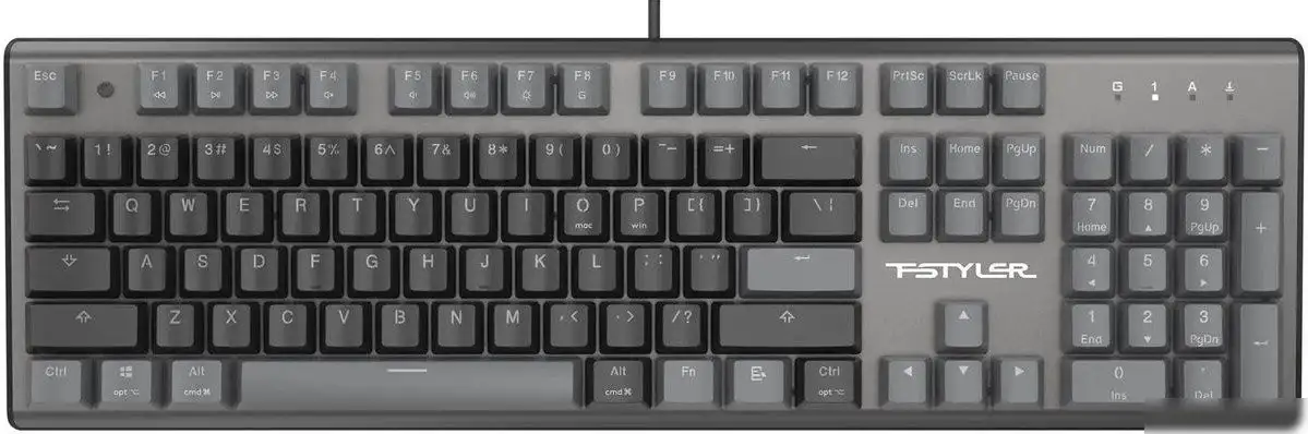 Клавиатура A4Tech Fstyler FS100 Neon (серый/черный) – фото товара