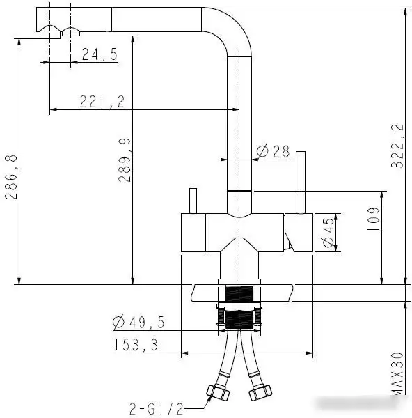 Смеситель ARFEKA Geminia (black PVD) - фото товара