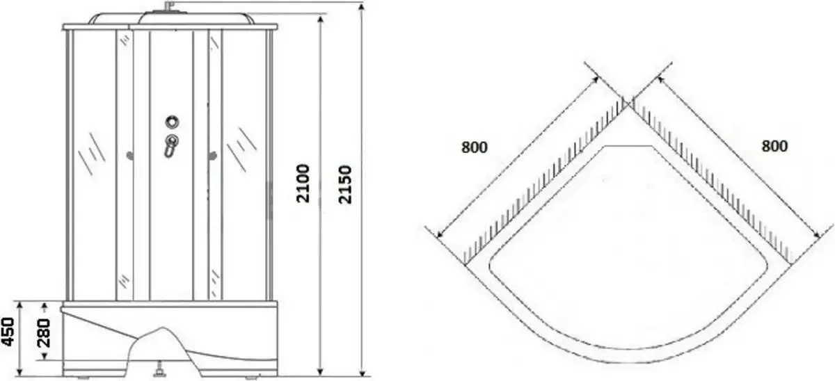 Душевая кабина Grossberg TM 708 N - фото товара