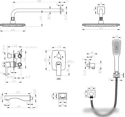 Душевая система Lemark Ursus LM7222BL - фото товара