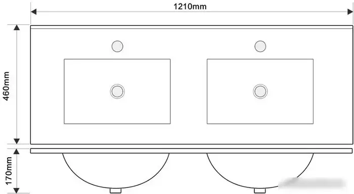 ЗОВ Тумба с умывальником Парма 120 P120LWP0MWHMC1A-OL120 (белый/белый галифакс) – фото товара