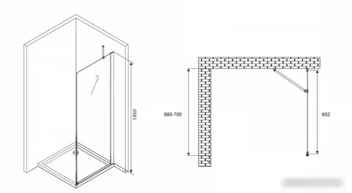 Душевая стенка Abber Zart S71 - фото товара